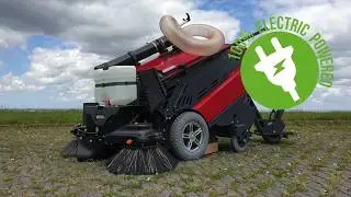 Meclean CitySweeper - 100% electric powered - one machine to keep public areas clean and attractive