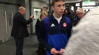 Pupils arrive for their first day in the new Anderson High School