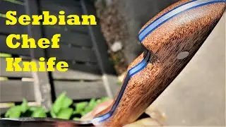 Making a Custom Chisel Grind Serbian Chef Knife