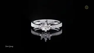 Diamond Engagement Ring|Princess Cut Diamond Engagement Ring|Unique ring | Custom design | #ivevar