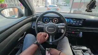 ASMR POV Drive | 2025 Hyundai Tucson | Downtown ride (Saturday, Real Time)