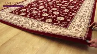 Red New Zealand Wool Traditional Rug