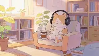 Lofi Cat Fireplace Vibes 🔥 Chill Beats for Stress Relief & Cozy Sleep
