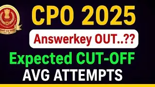 SSC CPO 2025 Tier 1 Expected Cut-off 😱 SAFE SCORE ✅