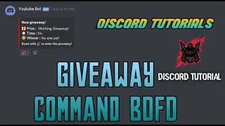 Giveaway Command in BDFD | Discord Tutorials