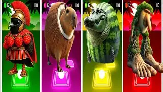 Berry Warrior Bird Vs Coconut Capybara Vs Watermelon Crocodile Vs Tree Man Tiles hop edm Rush