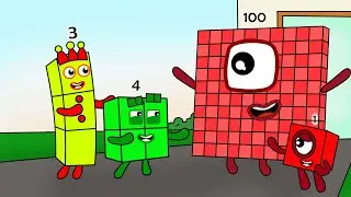 Numberblock 100&rsquo;s Cheerful Gathering with Friends - Numberblocks Fanmade Coloring Story