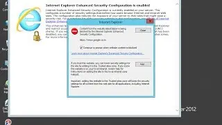 How To Disable Internet Explorer Enhanced Security For Server 2012