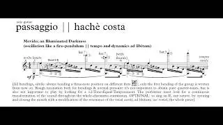 passaggio || solo guitar w/score || hach&egrave; costa