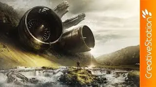 Mountain Ship - Speed art (#Photoshop) | CreativeStation