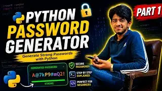 Build a python Password 🔑 Generator  (Part 1) Learn Python step by step 