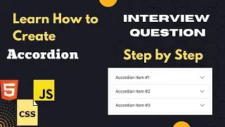 Learn How to make Accordion | HTML | CSS | JavaScript(JS)