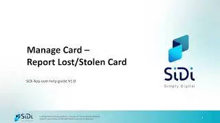 How to report a stolen or lost SiDi card