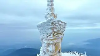 Mount Emei in Winter - one of the sacred mountains in Chinese Buddhism