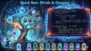 ⚡ Quick Sort Algorithm: Visualized & Explained! | Divide & Conquer 🧠 (Python + Manim)