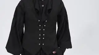 Men's Goth Floral Jacquard Vest