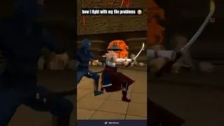 fighting with life problem with samurai style 😂 #gaming #memegameplay