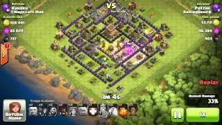TH8 HoVa attack with 4 Earthquake spells