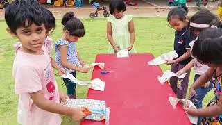 Paper Cutting Activity | PP1 Kids Learn with Fun | 26th June Highlights ✂️