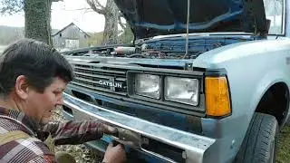 Barn Find Betty Pt. 6 Bumper and Windshield installed