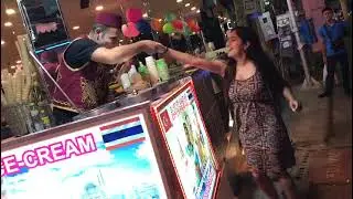  Pattaya walking street Thailand , turkish ice cream prank 