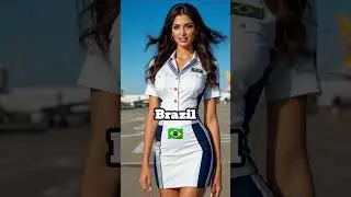 🚀 Female Pilot Uniforms From Different Countries! #woman  #army #ai #beautyfull