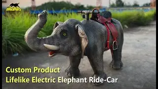 Lifelike And Comfortable Electric Elephant Ride Car | Custom Product