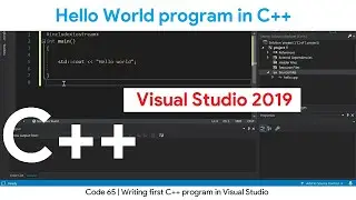 Visual studio Hello world program in C++ | Visual Studio for Beginners.