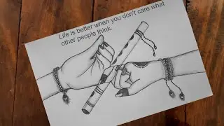 Krishna Radha Drawing Easy Tutorial | Radha Krishna Drawing | God Drawing | Drawing @heniart167