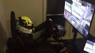 Jobe Stewart practicing on the iRacing simulator