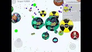 Agario (mobile gameplay) duo takeover + best edits
