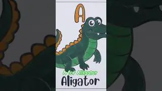Colour Alligator 🐊 #abcfun #kidsart #coloringforkids #alligator
