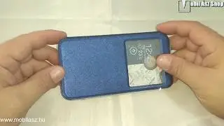 Notesz tok, ablakos, S&ouml;t&eacute;tk&eacute;k, Xiaomi Redmi 4X (89225)