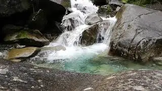 4 Hours of Relaxing River Water Running Through Layers of Rock  for Meditation, And Stress Relief