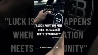 Luck is What Happens When Preparation Meets Opportunity