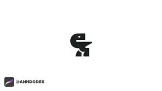 Minimal T-Rex Dinosaur logomark design process credit: @anhdodes - Anh Do - logo designer