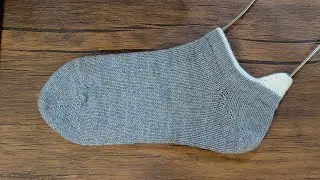 Loom Knit Toe Up Heel Tab Sneaker Socks PART 2