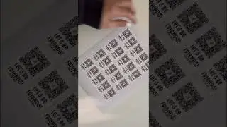 I made QR Code stickers with Neato Matte Finish Sticker Sheets