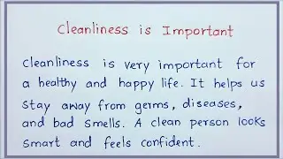 Cleanliness is Important Essay | Short Essay on Cleanliness | Nifty&rsquo;s English