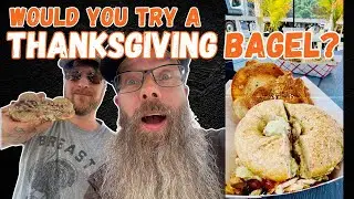 Thanksgiving Stuffing Bagel with all the fixings!