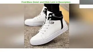 Review High Quality Men Vulcanized shoes New High  Canvas Casual shoes Men Autumn Leather Sneakers