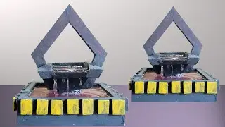 How to make Beautiful Cement water Fountain Using Foam board