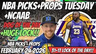 NBA Picks Today Tuesday 2/24/2026 | Free NBA Best Bets, Player Props, and Predictions