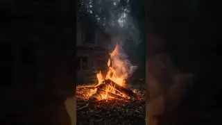 8 Hours Ancient Forest Campfire: Deep Woods Sounds for Tranquil Sleep | No Music 4K