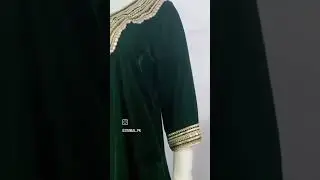 Our 9k Microvelvet bottle green colour shalwar kameez embellished with gotta and mirror lace. #art