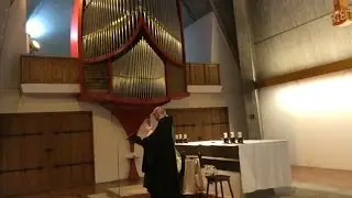 Orgue b&eacute;ni &agrave; l'abbaye de Kergonan