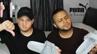 FENTY X PUMA SLIDES REVIEW AND UNBOXING