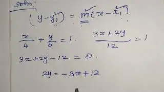 Find eqn of a line drawn |ar to the linex/4+y/6=1through the pt where it meets the y axis