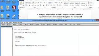 Java Program with Dialog Boxes