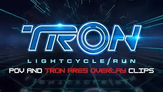 TRON Lightcycle / Run POV PLUS TRON Ares Overlay Clips! (Full Day Experience)